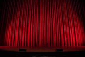 red velvet theater curtain